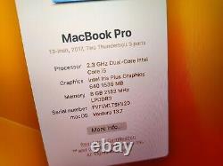 MacBook Pro 13 (2017) i5, 8GB RAM, 256GB SSD, FINAL CUT PRO, LOGIC PRO X