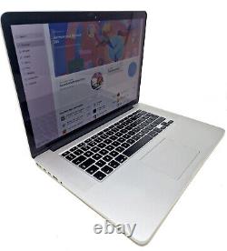 Macbook Pro Retina Core i7 15.4 16GB 256GB SSD Mac OS Monterey A1398 Iris Pro