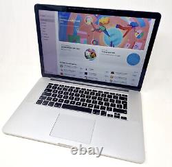 Macbook Pro Retina Core i7 15.4 16GB 256GB SSD Mac OS Monterey A1398 Iris Pro