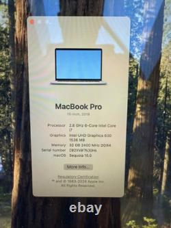 Macbook pro 2018 15 inch 2.6 i7, 32GB Ram, 512 SSD Battery C/C Just 166