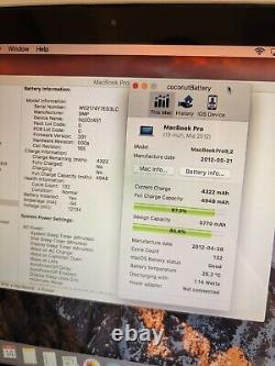 Macbook pro i7 2.9ghz 8gb ram ssd