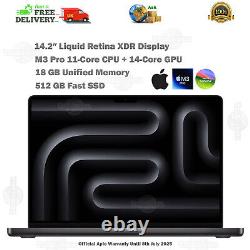 New Apple MacBook Pro 14.2? XDR M3 Pro 18GB RAM 512GB SSD 11C CPU, 14C GPU Laptop