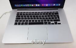 READ! Silver Apple MacBook Pro A1398 Mid 2015 i7 2.2GHz 16GB RAM 256GB SSD 15.4