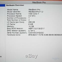 Apple 2014 Macbook Pro Retina 15 Ssd 256 Go I7 256 Go Ssd 16 Go Mgxa2ll / A + B