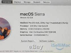 Apple 2016 Macbook Pro Retina Touch Bar 13 Ssd 2.8ghz I5 256gb 8gb Mlh12ll / A