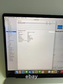 Apple MacBookPro 16 A2141 Intel i7 9750H 16GB RAM 500GB SSD CC205 Sonoma<br/><br/> 
Traduction en français: Apple MacBookPro 16 A2141 Intel i7 9750H 16 Go de RAM 500 Go de SSD CC205 Sonoma