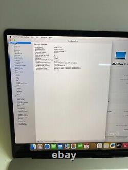 Apple MacBookPro 16 A2141 Intel i7 9750H 16GB RAM 500GB SSD CC205 Sonoma

<br/>
	   <br/>
  Traduction en français: Apple MacBookPro 16 A2141 Intel i7 9750H 16 Go de RAM 500 Go de SSD CC205 Sonoma