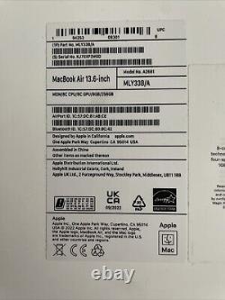 Apple MacBook Air M2 13,6 8 Go de RAM 256 Go de SSD 277 cycles Bleu (5303)