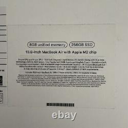 Apple MacBook Air M2 13,6 8 Go de RAM 256 Go de SSD 277 cycles Bleu (5303)