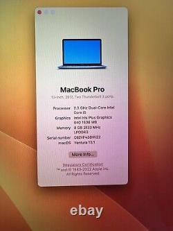 Apple MacBook Pro13.3 (128 Go SSD, Intel Core i5 7ème génération, 2,30 GHz, 8 Go RAM)