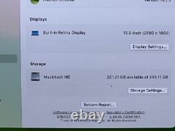 Apple MacBook Pro 13 A2338 2020 Apple M1 8 Go RAM / 256 Go SSD Gris +