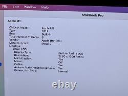 Apple MacBook Pro 13 A2338 2020 Apple M1 8 Go RAM / 256 Go SSD Gris +