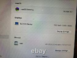 Apple MacBook Pro 13 Core i5 2.4GHz 16GB RAM 512GB HDD MD313 macOS SONOMA

 <br/> 	
MacBook Pro 13 Core i5 2.4GHz 16 Go RAM 512 Go HDD MD313 macOS SONOMA