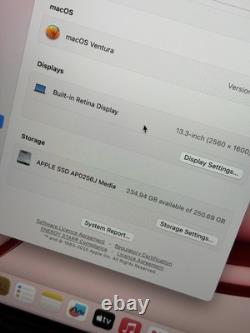 Apple MacBook Pro 13 pouces 2017 A1708 avec I5-7360U, 16 Go de RAM et 256 Go de SSD