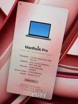 Apple MacBook Pro 13 pouces 2017 A1708 avec I5-7360U, 16 Go de RAM et 256 Go de SSD
