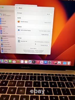 Apple MacBook Pro 13 pouces 2017 Core i7 2.5GHz 16 Go RAM 256 Go SSD Argent Qualité A