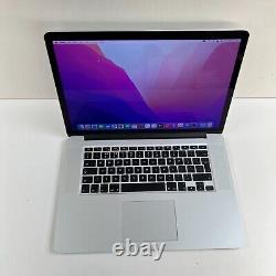 Apple MacBook Pro 15 2015 Quad-Core i7 2,2 GHz 16 Go RAM 256 Go SSD Monterey + Alimentation