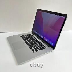 Apple MacBook Pro 15 2015 Quad-Core i7 2,2 GHz 16 Go RAM 256 Go SSD Monterey + Alimentation