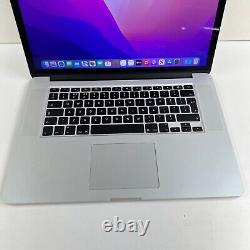 Apple MacBook Pro 15 2015 Quad-Core i7 2,2 GHz 16 Go RAM 256 Go SSD Monterey + Alimentation