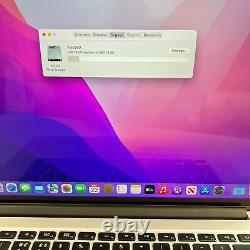 Apple MacBook Pro 15 2015 Quad-Core i7 2,2 GHz 16 Go RAM 256 Go SSD Monterey + Alimentation