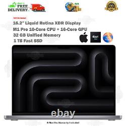 Apple MacBook Pro 16,2? XDR P3 M1 Pro 32 Go RAM 1 To SSD 10C CPU 16-C GPU Ordinateur portable