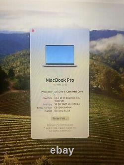 Apple MacBook Pro 16 (512 Go SSD, Intel Core i7 9e génération, 2,60 GHz, 16 Go)
