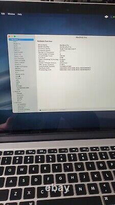 Apple MacBook Pro A1398 15.4 Ordinateur portable 16 Go de RAM 500 Go de stockage
