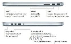 Apple MacBook Pro A1398 15.4 Ordinateur portable Core i7 16 Go RAM 500 Go SSD