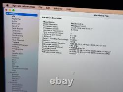 Apple MacBook Pro A2251 Intel Core i7 2,30 GHz 13 2020 512 Go SSD 16 Go RAM Gris