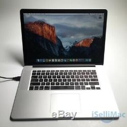 Apple Macbook Pro 15 2013 2.3ghz Ssd 512 Go 16 Go A1398 Me294ll / A + C Année