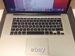 Apple Macbook Pro 15 A1398 fin 2013 i7 2.0GHz 8 Go RAM 128 Go SSD