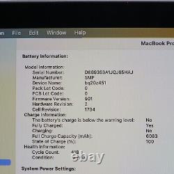 Apple Macbook Pro 15'' A1990 32 Go Ram Intel I9 @2.3ghz 500 Go Ssd Radeon Pro 560x