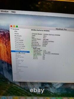 Apple Macbook Pro 15 Intel Core 2duo Hdd 500 Go 4 Go Ram (2009)
