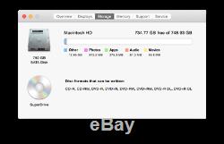 Apple Macbook Pro 2012 15 / 2.60ghz Quad-core I7 / 8 Go / 750 Go + Garantie Grd B