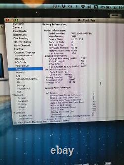 Apple Macbook Pro A1286 15 Pouces 249 Go Ssd Hdd 4 Go Ram Nvidia Graphique. Pour Les Parties