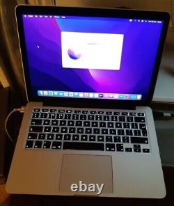 Apple Macbook Pro Retina 13 Monterey (ver 12) Intel I5 @ 2.7ghz 128gb Ssd Nouveau