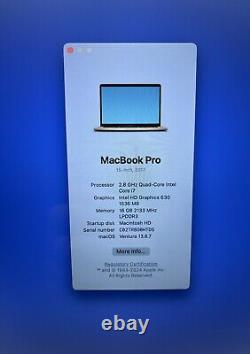 MacBook Pro 15 pouces Touchbar 2017 i7 16Go 256Go nouvel écran et clavier