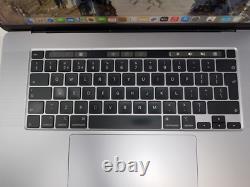 MacBook Pro Touch Bar 16 2019 i7 16 Go 512 SSD Gris sidéral 295 cycles