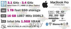 Macbook Pro 13,3 Pouces Retina 1 To Ssd 16 Go Ram I7 3.1ghz-3.4ghz Ordinateur Portable Apple Rapide