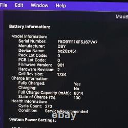 Macbook Pro 15'' (2018) Apple Touch Bar 6-core I9 2.90ghz 32 Go Ram 500 Go Ssd