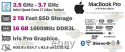 Macbook Pro 15.4? Dans Retina 2tb Ssd 16 Go Ram I7 2,5ghz -3,7ghz Ordinateur Portable Apple Rapide