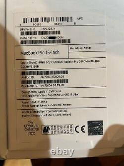 Macbook Pro 16 I7 2.6ghz 6-core Ram 16 Go Ram 512 Go Ssd Grey New Sealed Uk Rrp£2399