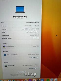 Macbook Pro 2019 16 pouces 32 Go