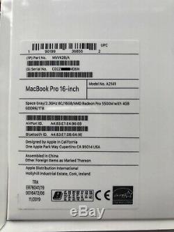 Nouveau Etanche 16 Macbook 2,3ghz I9 8-core 16 Go Ram Ssd 1to Gray Uk Rrp £ 2799